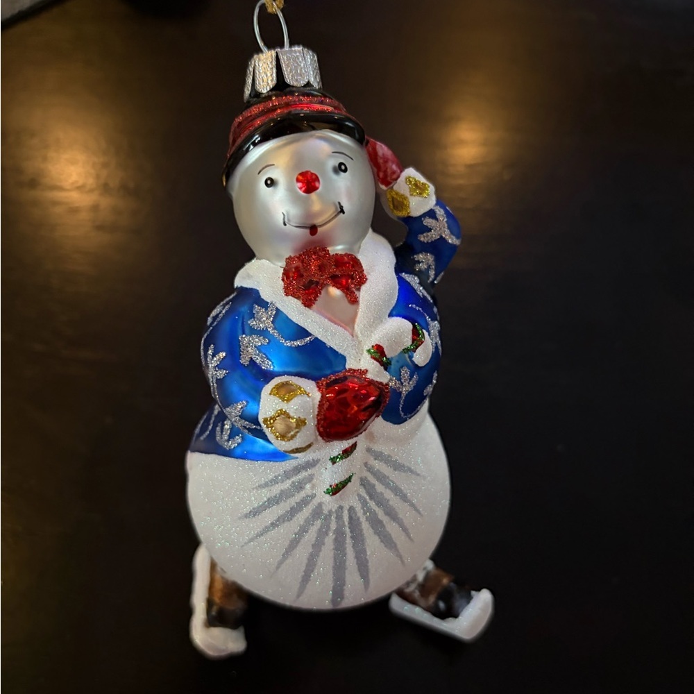 Waterford Marquis Snow Boy Skater Christmas Ornament NWT